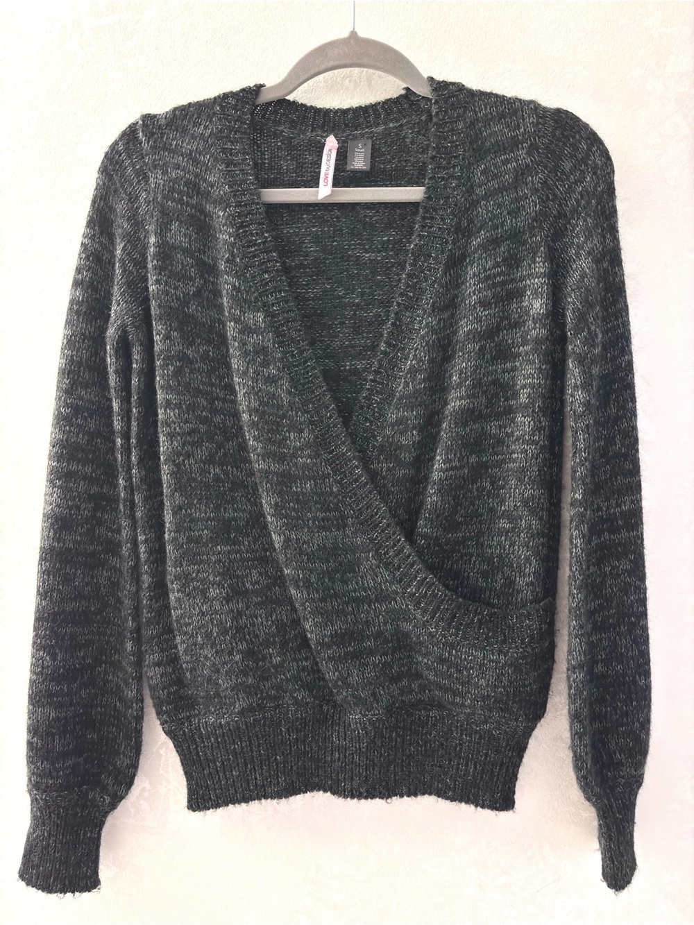 Love by Design Cross Over Sweater Size S